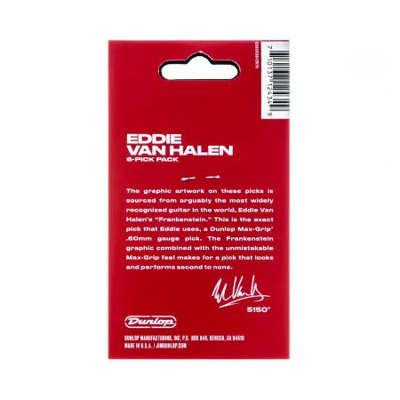 EVH Frankenstein Медиаторы 6шт, толщина 0.60мм, Dunlop, EVHP02