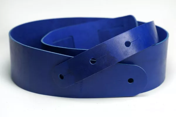 Ремень для гитары, кожаный, синий, Mamba straps, MB6061-118  рис.2 
