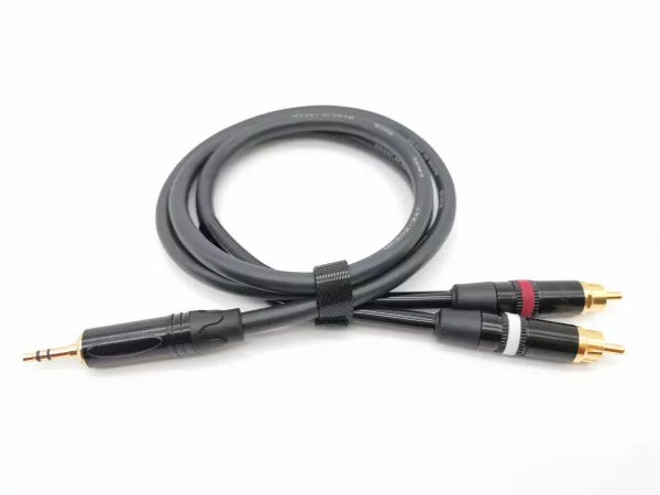 Кабель аудио 3.5мм-2хRCA, 2м, ZZcable, E51-3,5-2RCA-0200-0  рис.2 