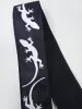 Ремень для гитары, черный, аппликация Ящерица, MEZZO, MZ-RG-5-1ApLizardBk