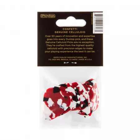 Genuine Celluloid Медиаторы, 12шт, средние, пестрые, Dunlop, 483P06MD