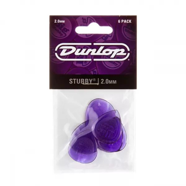 Stubby Jazz Медиаторы 6шт, толщина 2,0мм, Dunlop, 474P2.0  рис.2 