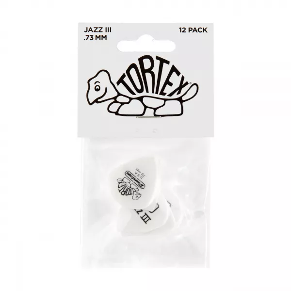 Tortex White Jazz III Медиаторы 12шт, толщина 0,73мм, Dunlop, 478P.73  рис.2 
