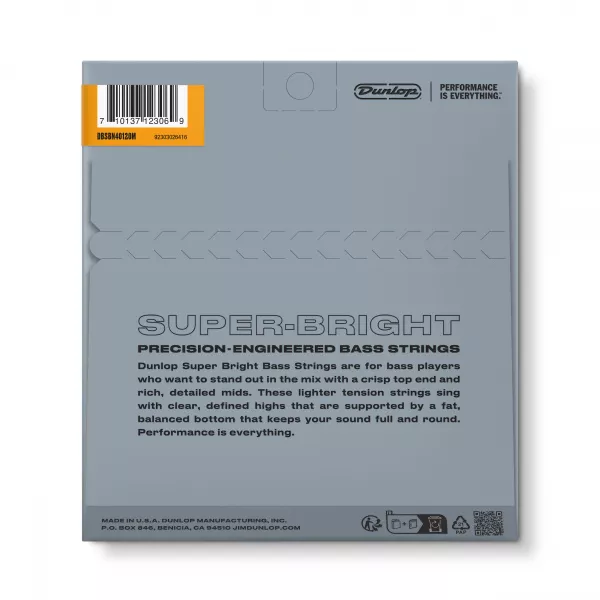 Super Bright Комплект струн для 5-стр бас-гитары, никелир., Med Scale, 40-120, Dunlop, DBSBN40120M  рис.2 