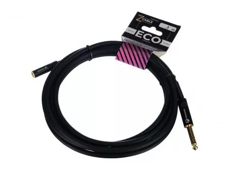 Удлинитель-переходник 6,35-3,5мм female, 3м, ZZcable, E49-6,35-3,5F-0300-0