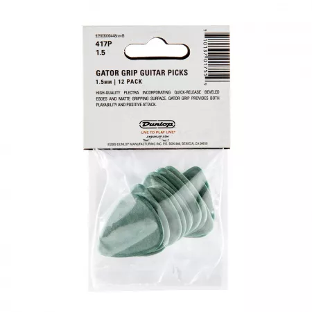 Gator Grip Медиаторы, 12шт, толщина 1,50мм, Dunlop, 417P1.50