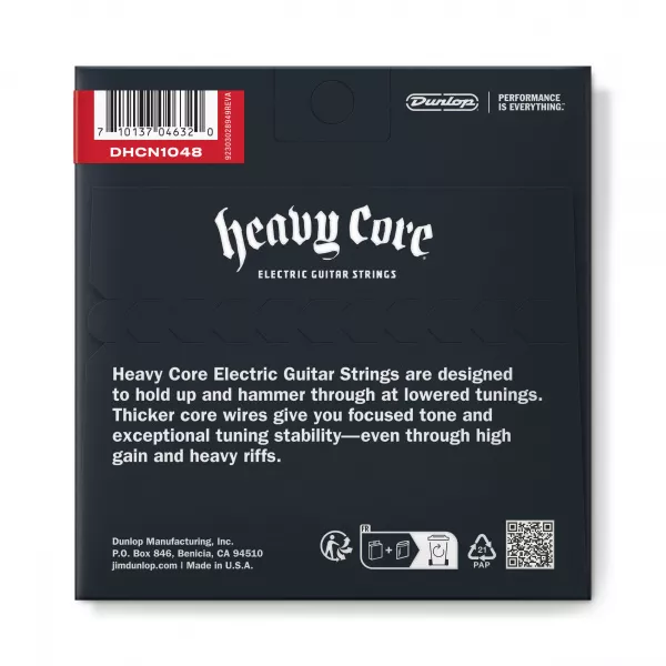 Heavy Core Комплект струн для электрогитары, никелированные, 10-48, Dunlop, DHCN1048  рис.2 