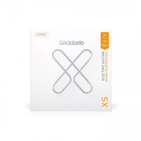 XS Nickel Струны для электрогитары, никелированные, 10-46, 2 комплекта, D'Addario, XSE1046-2P