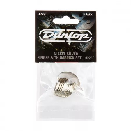 Nickel Silver Медиаторы на палец 5шт, нейзильбер, толщина .0225, Dunlop, 33P.0225
