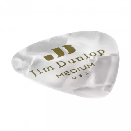 Genuine Celluloid Медиаторы, 12шт, средние, белый перламутр, Dunlop, 483P04MD