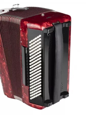 Аккордеон кнопочный 70/120/7/2, красный, с футляром, Aurus, JH5120-RED
