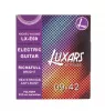 Комплект струн для электрогитары, никель, 9-42, с покрытием, Luxars, LX-E09