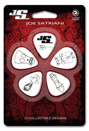 1CWH6-10JS Joe Satriani Медиаторы, белые, 10шт, толстые, Planet Waves