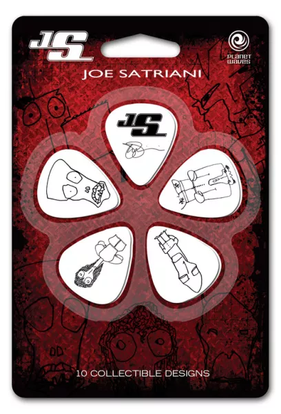 1CWH6-10JS Joe Satriani Медиаторы, белые, 10шт, толстые, Planet Waves