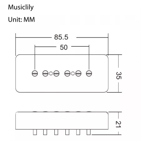 Звукосниматель магнитный сингл, для LP SG, нековый, кремовый, Musiclily, MX1255