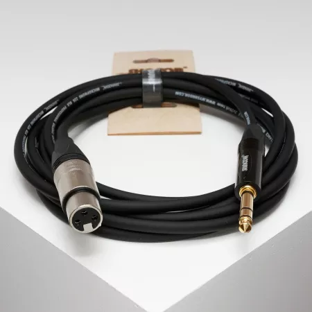 Кабель микрофонный, XLRF-6.35мм стерео, 2м, SHNOOR, MC226-XFJS-2m