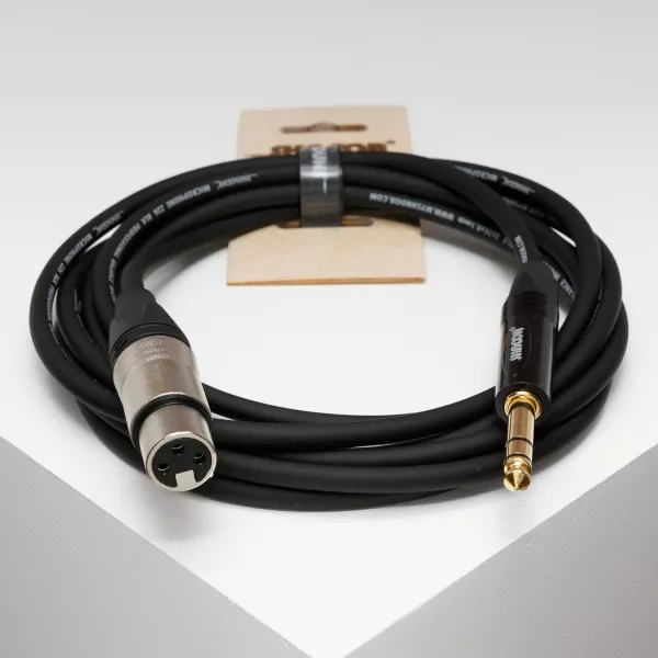 Кабель микрофонный, XLRF-6.35мм стерео, 2м, SHNOOR, MC226-XFJS-2m  рис.2 