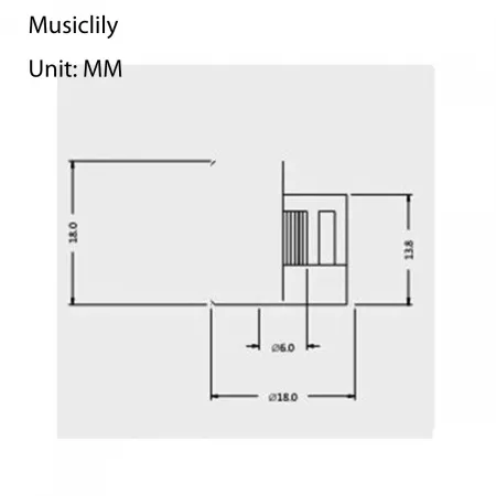 Ручка потенциометра, метрическая, черная, 4шт, Musiclily, MX0676-4