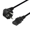 Кабель питания евровилка CEE 7/7-C13 (f) 1.8м ПВХ, 0.75мм, черный, GoPower, 00-00024054