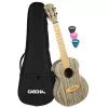 Bamboo Series Укулеле тенор со звукоснимателем, с чехлом, графит, Cascha, HH-2317E