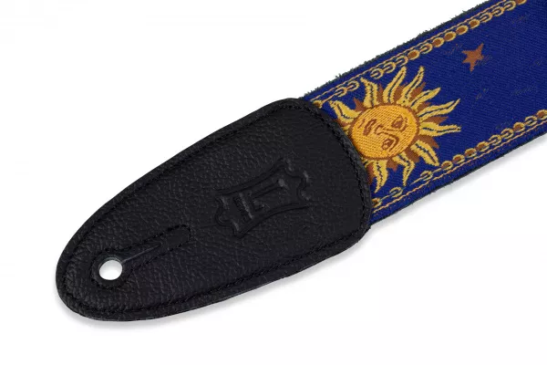 Print Series Ремень для гитары, тканый, солнце/синий, Levy's, MPJG-SUN-BLU  рис.2 