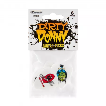 Dirty Donny S1 Медиаторы 6шт, толщина 1.0мм, Dunlop, BL111P1.0