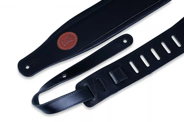 Signature Series Ремень для гитары, кожаный, черный, Levy's, MSS1-BLK  рис.2 