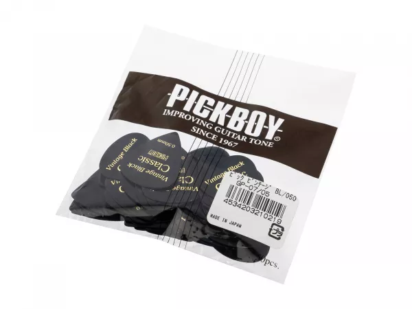 Celluloid Vintage Classic Black Медиаторы 50шт, толщина 0.50мм, Pickboy, GP-07/05  рис.2 