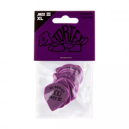 Tortex Jazz III XL Медиаторы 12шт, толщина 1,14мм, Dunlop, 498P1.14