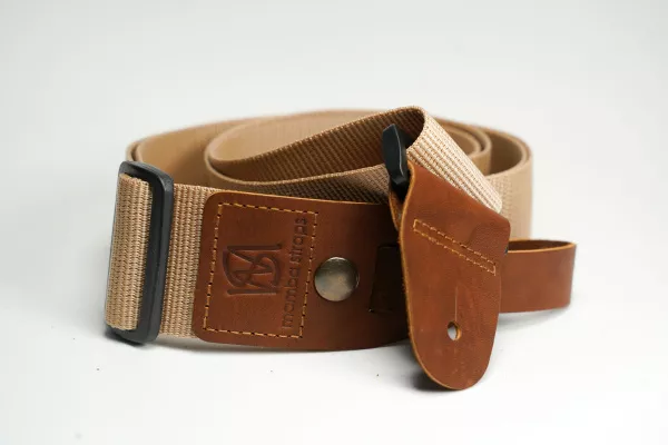 Ремень для гитары, нейлоновый, бежевый, Mamba straps, MB5072-153  рис.2 