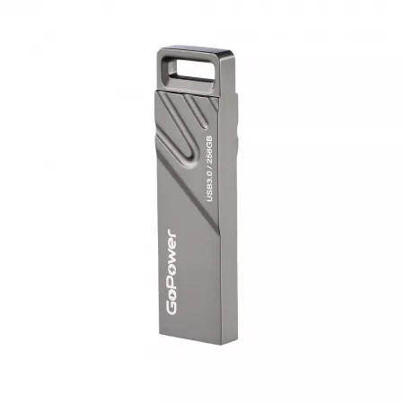 Titan Флеш-накопитель 256GB USB3.0, металл, черный графит, GoPower, 00-00027356