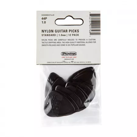 Nylon Standard Медиаторы 12шт, толщина 1,00мм, Dunlop, 44P1.0