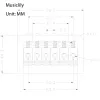 Фиксированный бридж для электрогитары, хром, Musiclily, MX0826CR