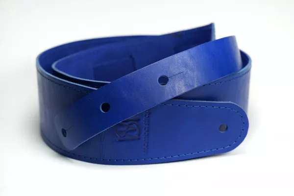 Ремень для гитары, кожаный, синий, Mamba straps, MB6061-118-03  рис.2 