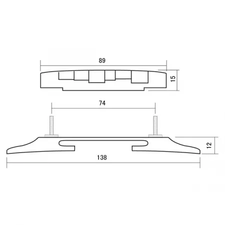 Бридж для арктоп гитары, компенсирующий, Hosco, F-2813