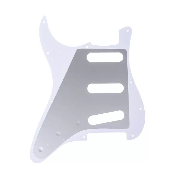 Пикгард для гитары Fender Stratocaster SSS, 1 слой, белая, Musiclily, MX1388GW  рис.2 