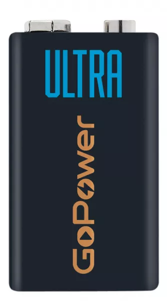 Ultra Элемент питания Крона 6LR61 Alkaline 9В, GoPower, 00-00026400  рис.2 
