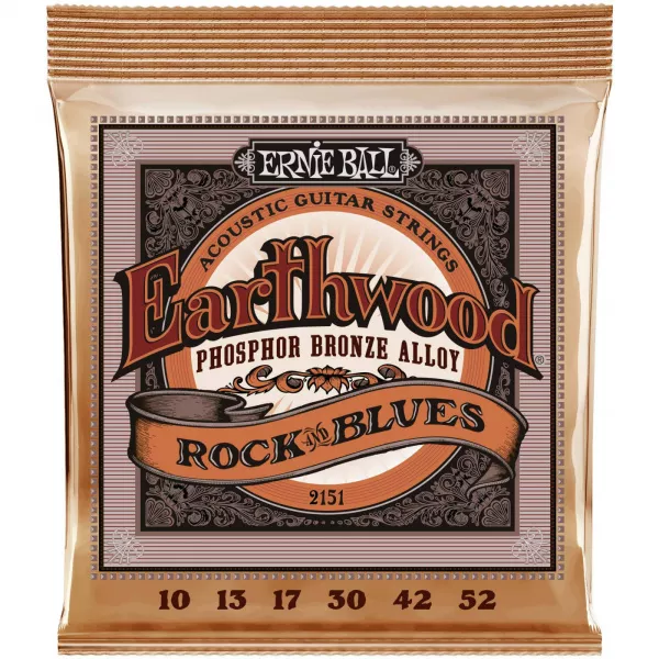 EARTHWOOD Комплект струн для акустической гитары, фосфорная бронза, 10-52, Ernie Ball, P02151  рис.2 