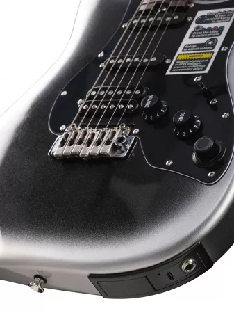 Электрогитара с встроенным процессором, серебристая, GTRS, P800-Professional-800-DS