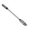 Переходник AUX 3.5мм (f)-Type-C (m), 0.1м ПВХ белый, GoPower, 00-00027481