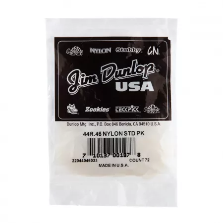 Nylon Standard Медиаторы 72шт, толщина 0,46мм, Dunlop, 44R.46