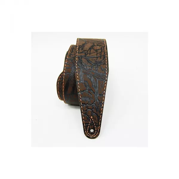 Leather Tigina Ремень для гитары, кожаный, шоколад, Fidel, FL8016LT  рис.2 