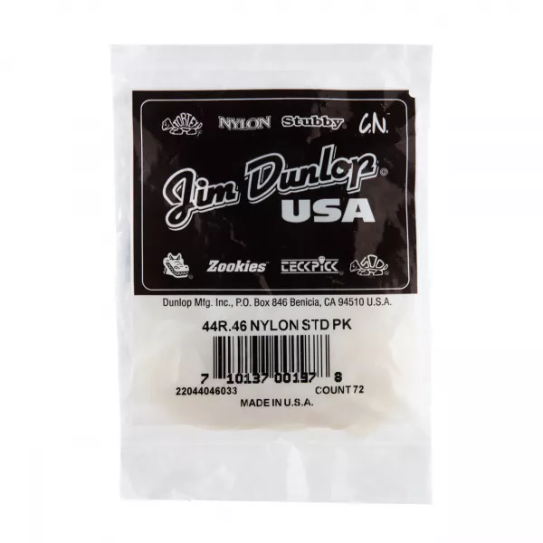 Nylon Standard Медиаторы 72шт, толщина 0,46мм, Dunlop, 44R.46  рис.2 