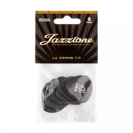 JD Jazztones Медиаторы, 6шт, большой круглый кончик, Dunlop, 477P207