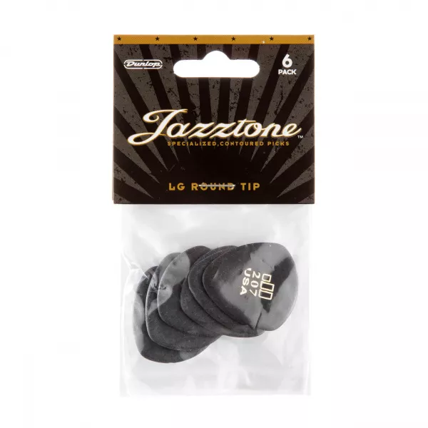 JD Jazztones Медиаторы, 6шт, большой круглый кончик, Dunlop, 477P207  рис.2 