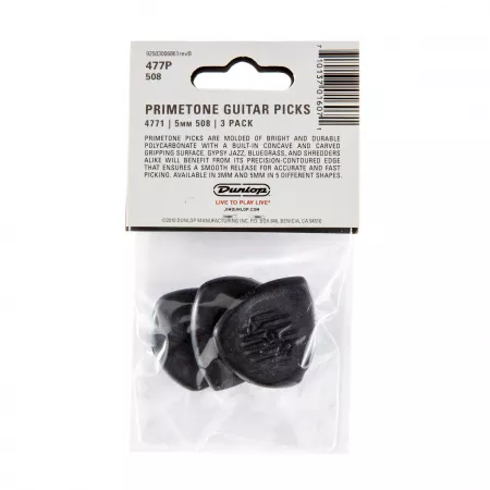 Primetone Медиаторы, 3шт, 5мм, большой острый кончик, Dunlop, 477P508