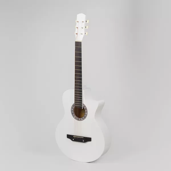 Акустическая гитара, с вырезом, белая, АККОРД, ACD-40A-3-WH  рис.2 