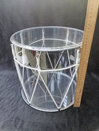 Барабан кавказский 13,5", плексиглас, прозрачный, с чехлом, MEZZO, MZ-B34plexK