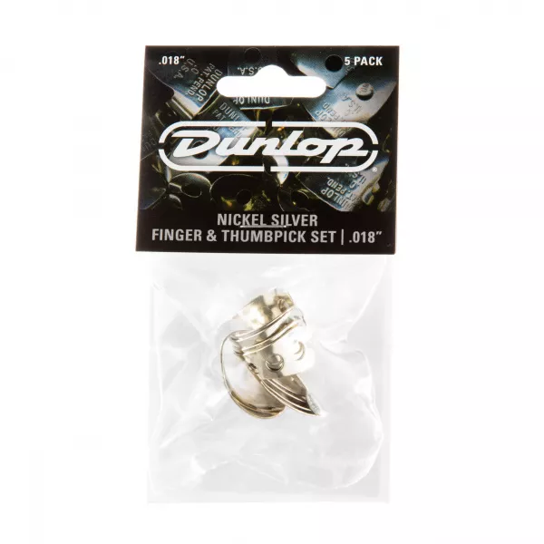 Nickel Silver Медиаторы на палец 5шт, нейзильбер, толщина .018, Dunlop, 33P.018  рис.2 