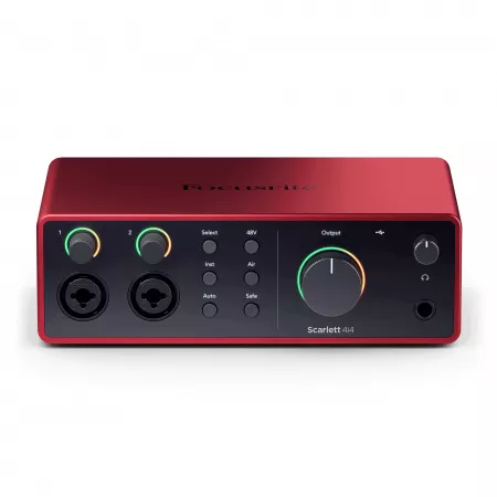 Звуковая карта USB, 24 бит/192 кГц, 4 входа-4 выхода, Focusrite, Scarlett-4i4-4th-gen